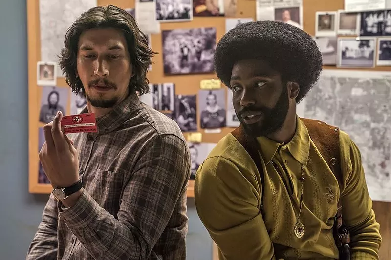 Adam Driver and John David Washington in BlacKkKlansman. - Focus Features