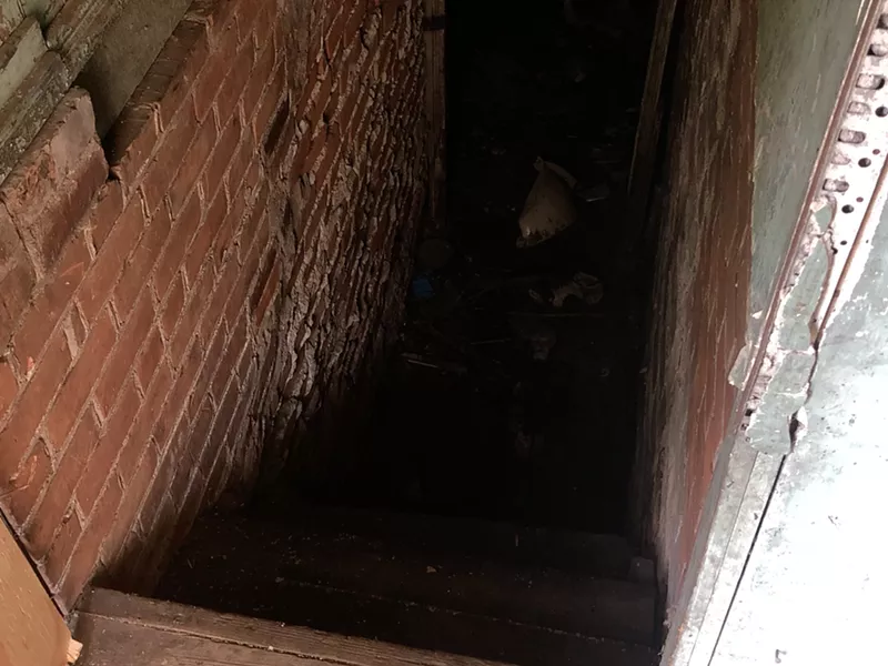 Steps leading to a dark basement. - Steve Neavling