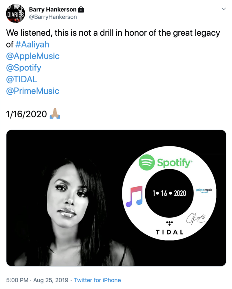 Could Aaliyah's music be coming to major streaming services in 2020? (2)