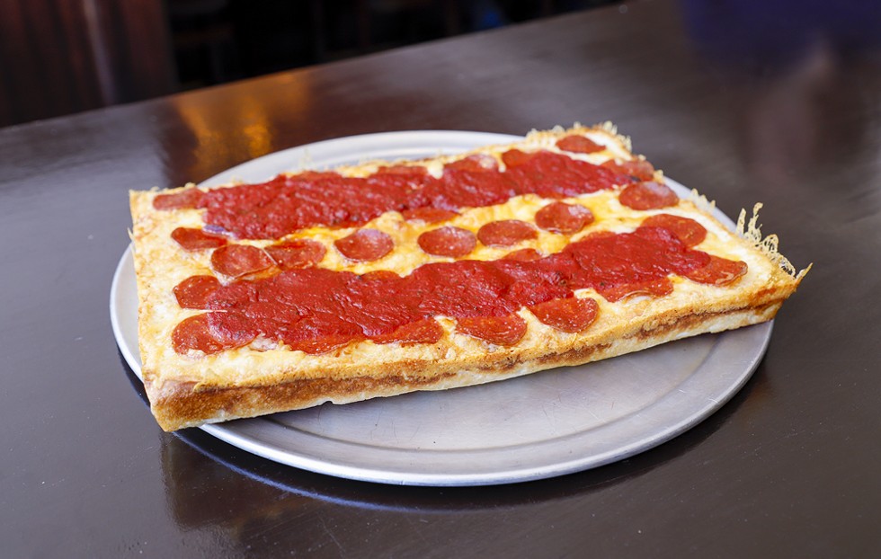 The classic Detroit-style pizza from Shield's. - BRIDGET EKIS