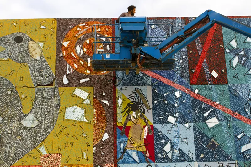 One of the murals that was prominently used without permission in the backdrop of a Mercedes-Benz ad. - Steve Neavling