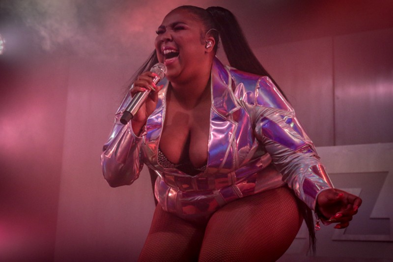 Lizzo during her Detroit performance on May 15. - JOSH JUSTICE