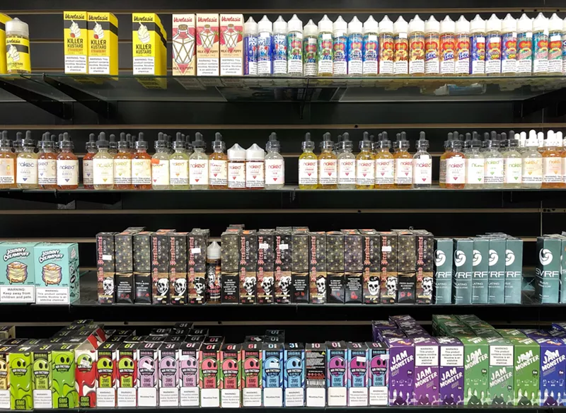 Flavored vape liquid at Detroit Smoke and Vape. - Steve Neavling