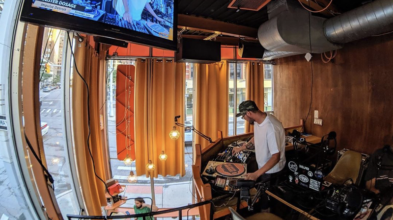 A DJ spins during a past edition of Urban Bean Co.'s "Planet Funk" show. - Courtesy of 313.fm