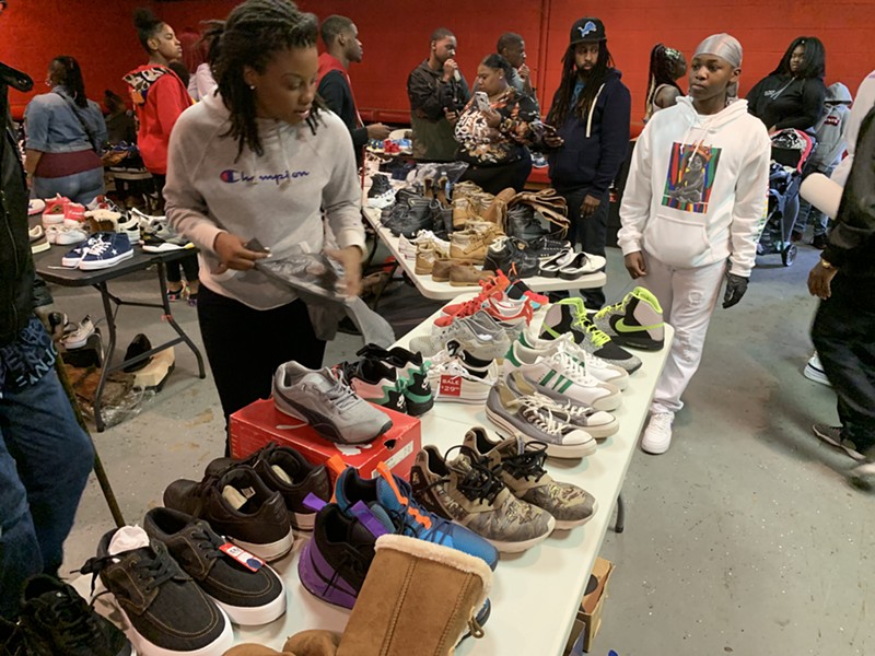 Icewear Vezzo and the Detroit Rappers Organization hosted a shoe drive in Detroit over the weekend