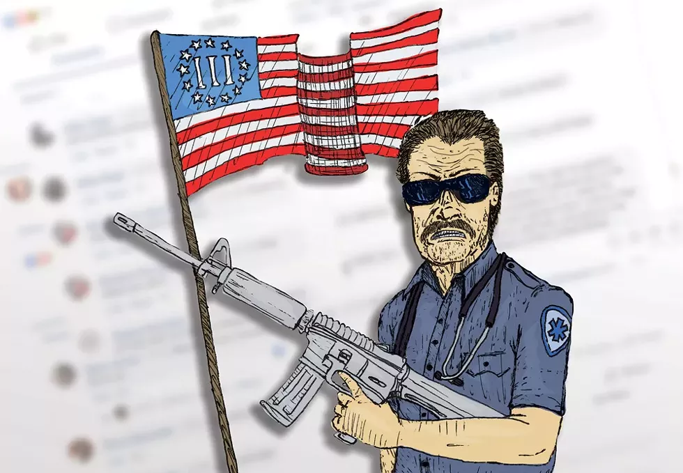 First responders, cops, and detention officers across the nation joined a Facebook group set up by a violent militia leader