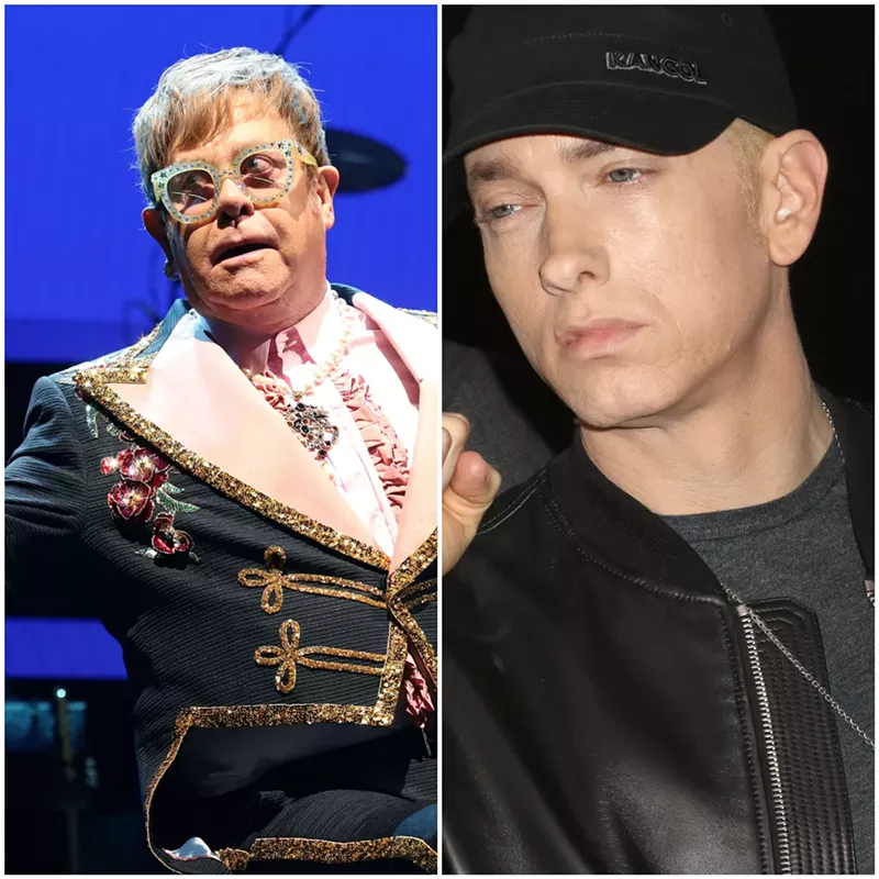 Elton John and 'old cunt' bestie Eminem. - J.Stone/Shutterstock