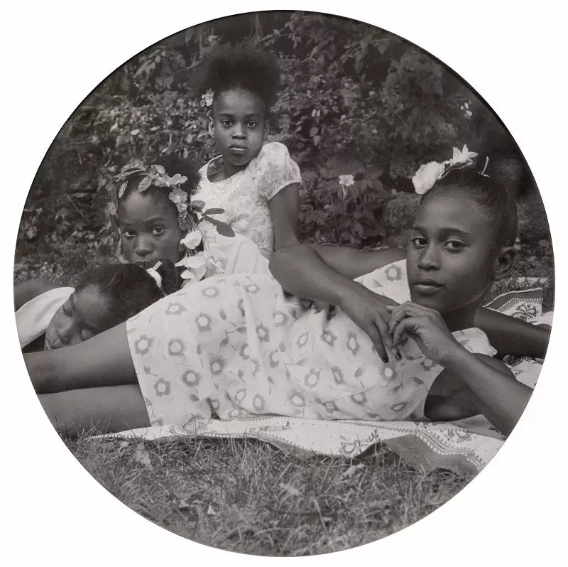 “After Manet, from May Days Long Forgotten,” 2002, Carrie Mae Weems, American; digital chromogenic print. Detroit Collects: Selections of African American Art from Private Collections runs through March 1 at the DIA. - Shirley Woodson and Edsel Reid Collection; Courtesy of the DIA