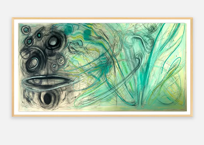 Beverly Fishman's "Untitled," 1985-87, Pastel and charcoal on archival paper. - COURTESY OF LIBRARY STREET COLLECTIVE