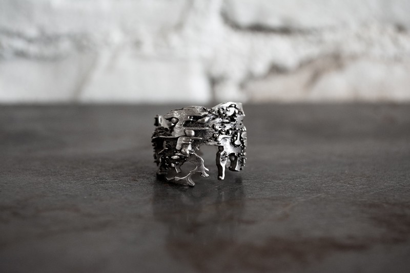 Tears of Possibility and Hope extruded ring, $440. - Courtesy of Xenophora