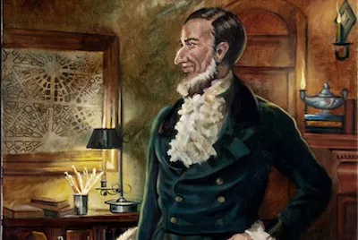 Man with a plan: Judge Augustus B. Woodward - Painting by Robert Maniscalco