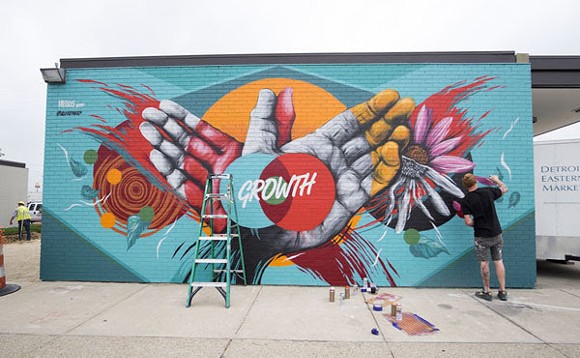Meggs' new mural is located at 2934 Russell St., Detroit. - COURTESY PHOTO