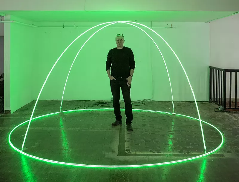 Scott Klinker’s Structures of Light opens on Friday, Jan. 10 at 1301 Broadway. - CJ Benninger for Playground Detroit