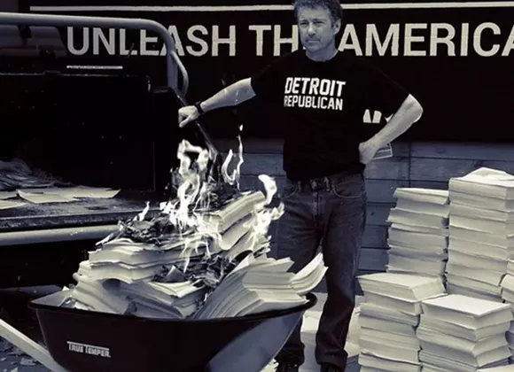 Rand Paul lights tax code on fire to commemorate Michigan campaign stop