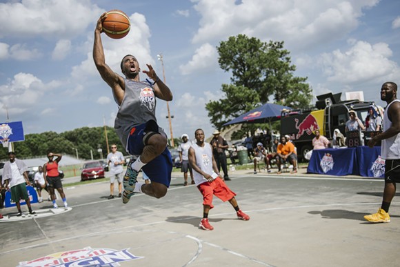 Rocket Power vs The Contenders during the finals at Red Bull Reign 3v3 basketball tournament, held at Halle Stadium in Memphis, TN, USA on 11 July 2015. - Ryan Taylor/Red Bull Content Pool