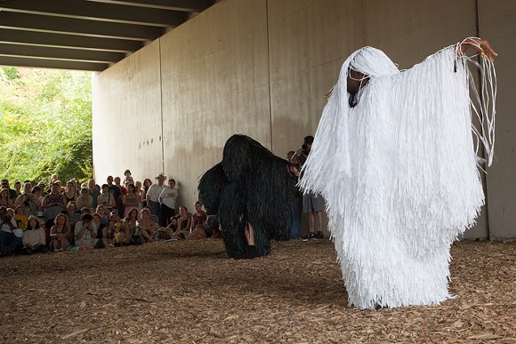 Nick Cave Dance Lab performance in Detroit's Dequindre Cut. - Photo by PD Rearick