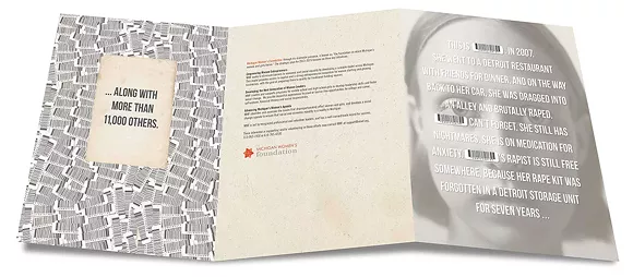 Brochure about Detroit's untested rape kits wins best of show at annual ad awards