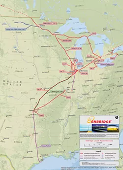 Enbridge's liquid pipeline map. - Enbridge, Inc.