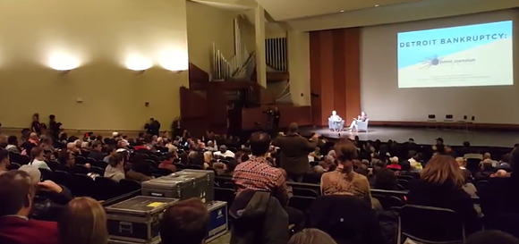 Watch: Audience calls 'baloney' on Snyder at WSU bankruptcy talk