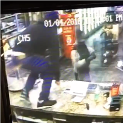 Caught on camera: Marcus Market clerk puts the smack down on would-be laptop thief