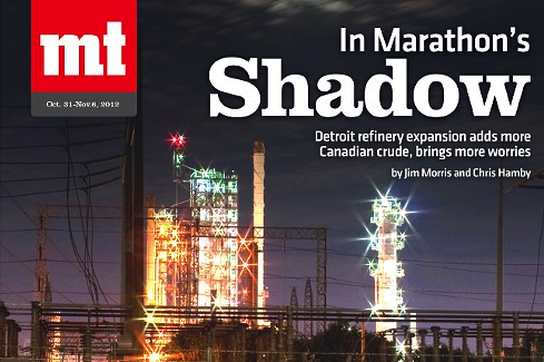Image from our 2012 cover story on the Marathon refinery's expansion in Detroit.