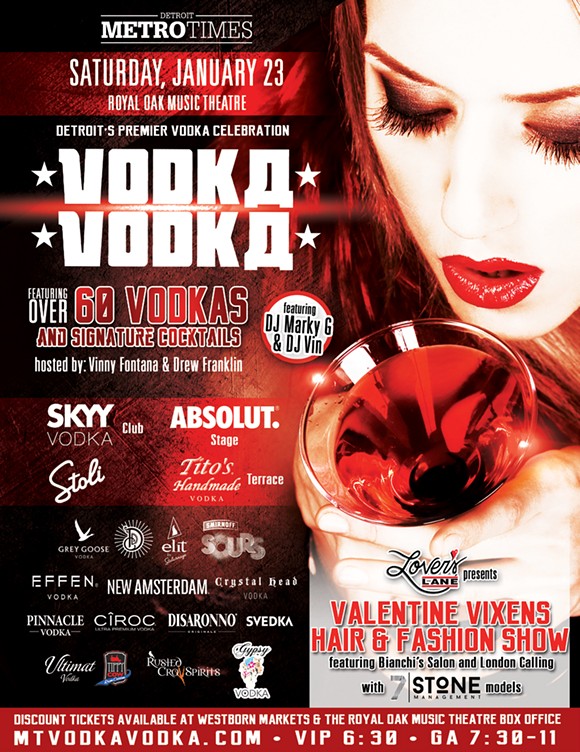 Vodka Vodka tasting event returns to the Royal Oak Music Theatre