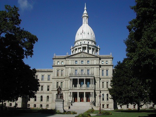 Protesters damage Michigan Capitol — with chalk and crayon?
