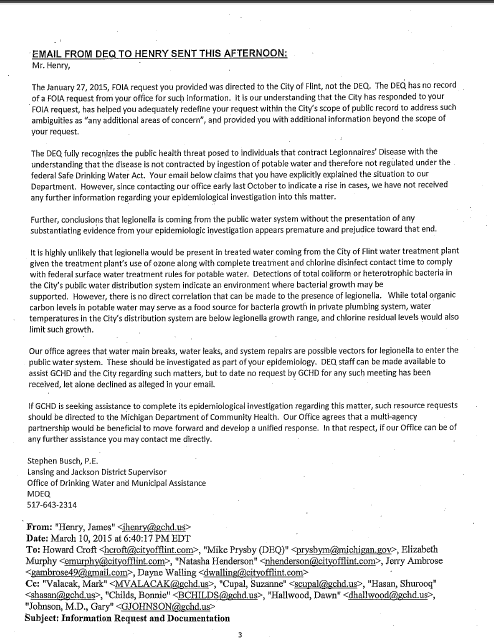 For months Snyder admin knew about Legionnaires outbreak but didn't say anything