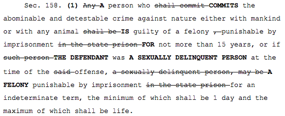 No MI isn't introducing a new anti-sodomy law, but it's letting an old — unenforceable — one stay on the books, which is still problematic