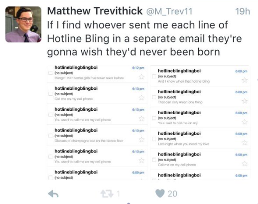 Matthew from Grand Blanc will cut you if you send him unsolicited e-mails.