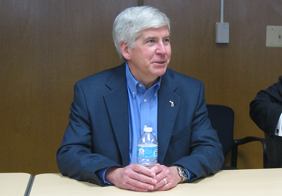 Snyder says the latest test results in Flint are "encouraging." Federal guidelines call them "failure."