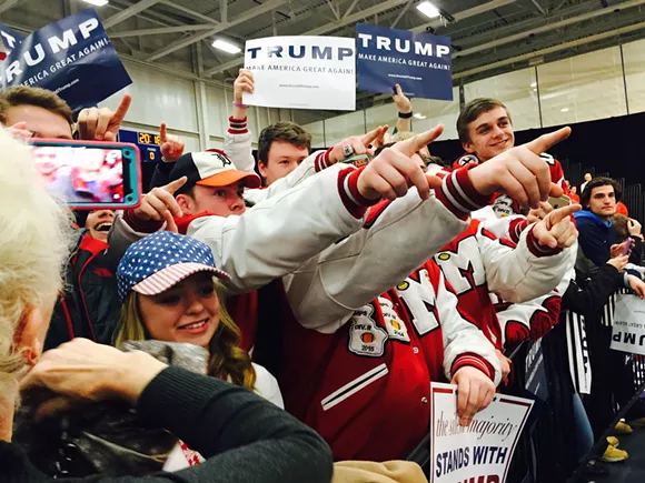 We tried to blend in at the Trump rally and failed