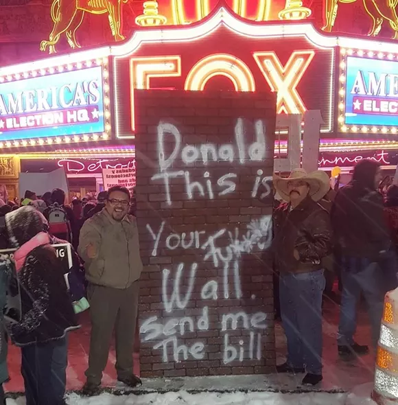 We met the guy who helped build Donald Trump's 'wall' outside of Fox Theatre