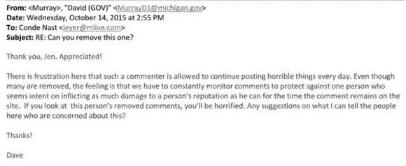 Emails show Gov. Snyder's admin tried to censor Internet commenters