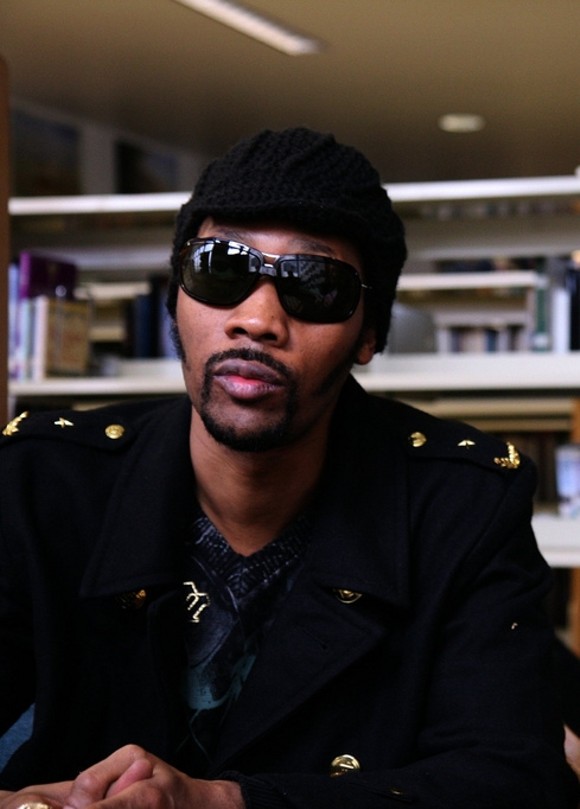 RZA at the Hip Hop Chess Federation Tournament at the O'Connel High School in San Francisco, 2009. Photo by Irina Slutsky