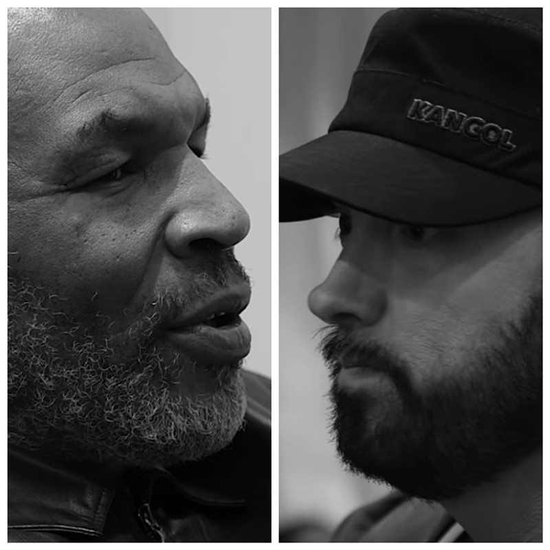 Watch this 47-minute love fest between Eminem and boxer Mike Tyson on 'Hotboxin'