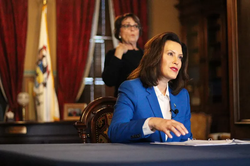 Gov. Gretchen Whitmer announces stay-at-home order. - State of Michigan