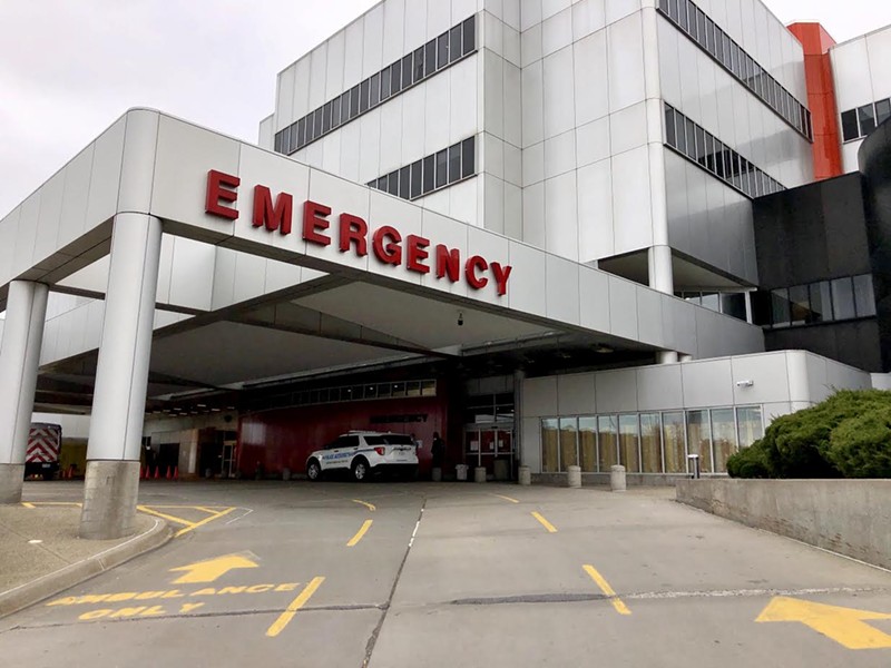 Detroit Medical Center's emergency entrance. - STEVE NEAVLING