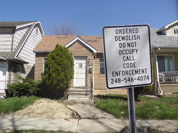 322 W. Muir, one of the homes slated for demolition in Hazel Park. - Colleen Kowalewski