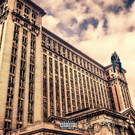See what Drake looks like sitting on Detroit landmarks