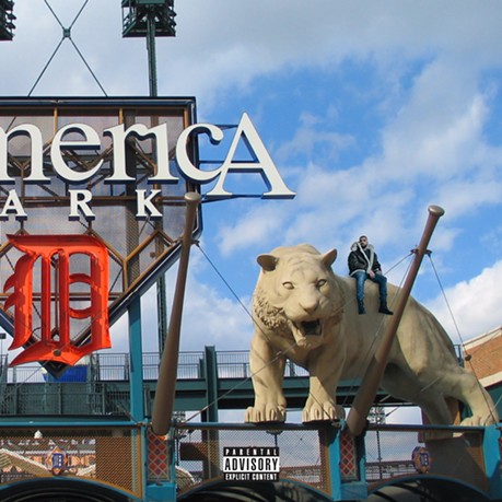 See what Drake looks like sitting on Detroit landmarks