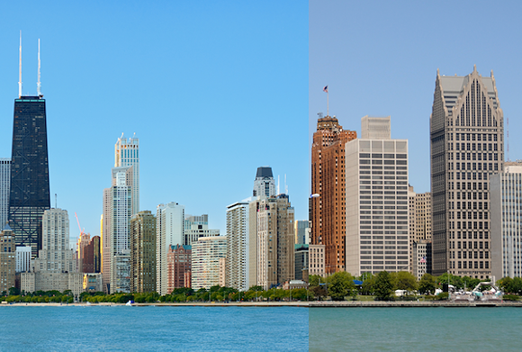 Don't worry, Chicago: Your future as an aspiring Alpha+ Global City remains secure. - Photomontage from Shutterstock images