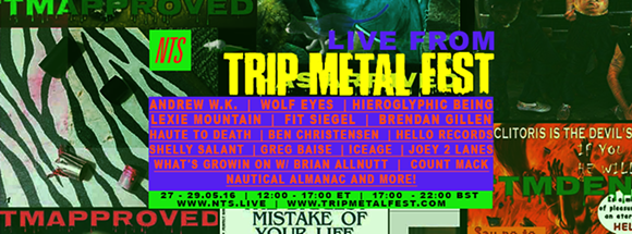 NTS Radio streams live DJ sets all weekend at El Club for Trip Metal Fest: Iceage! Wolf Eyes!