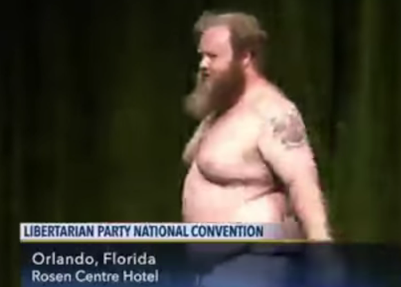 That guy who did a strip-tease at Libertarian Party Convention? Yeah, he's from Michigan.