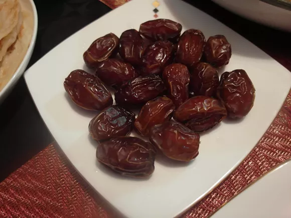 Break fast with a date and glass of water. - Photo By Serena Maria Daniels.