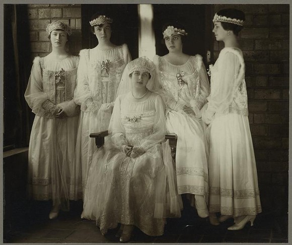 Eleanor Ford and her bridesmaids. 1916.