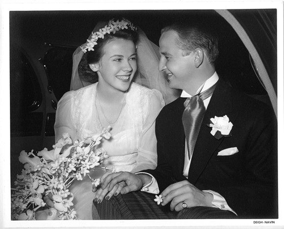 Edith McNaughton, Benson Ford, and Benson Ford's pinky ring. 1941.