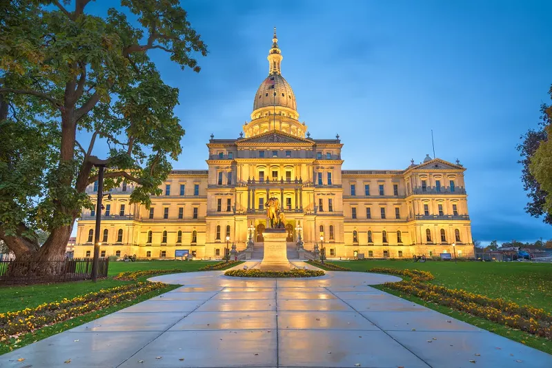 Michigan Capitol. - Shutterstock.com