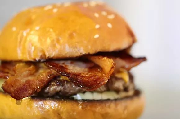 The Double Standard, made with beef, double bacon, double cheese, mustard, mayo, Patty's BBQ sauce, and McClure's pickles. - Meet Patty/Facebook