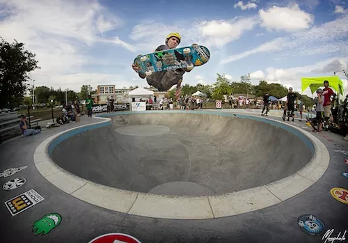 Andy MacDonald catches some air at Ann Arbor Skatepark. - Photo by Morgan Andrew Somers courtesy UMS